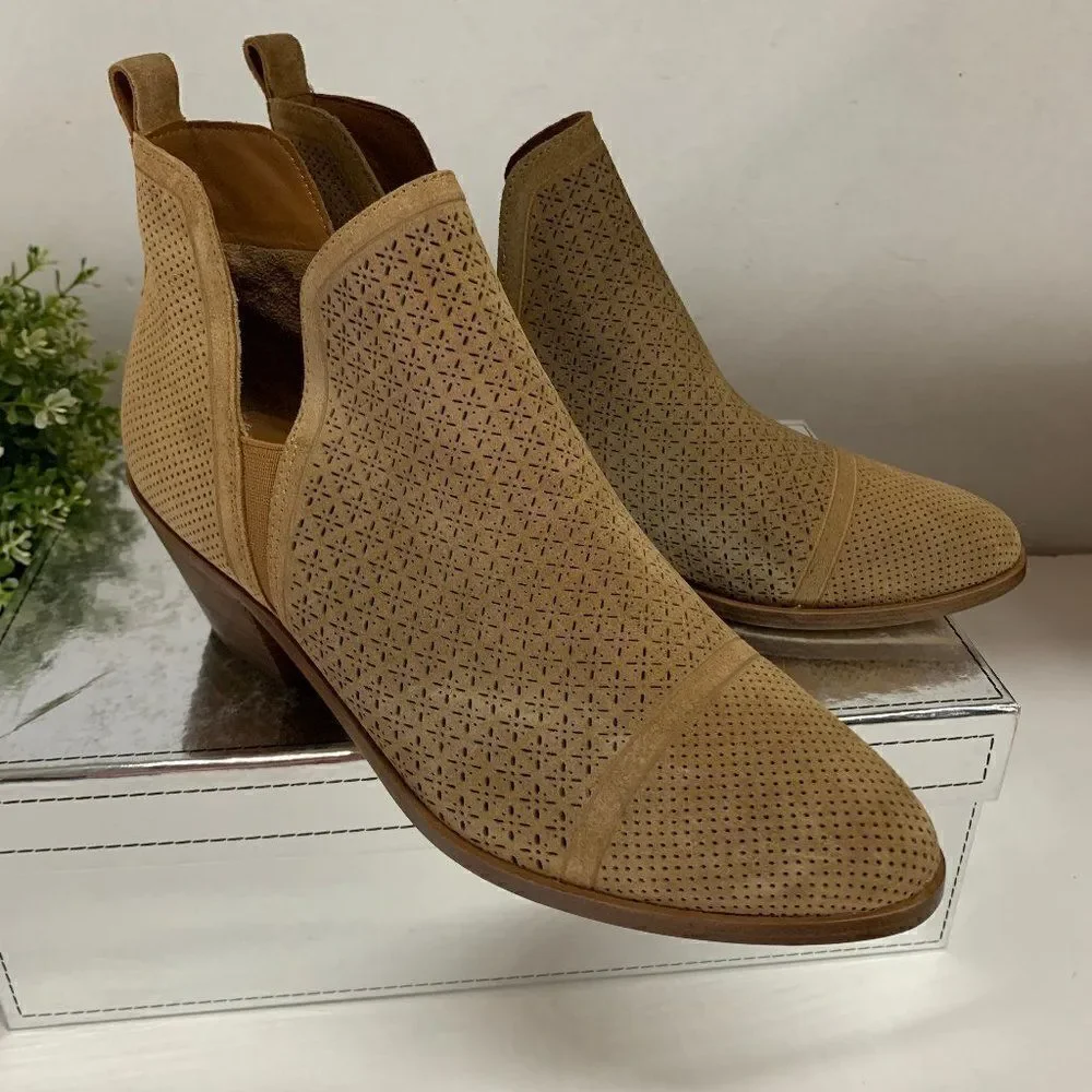 $350 Sigerson Morrison Belle Ankle Boot Terra Suede 37EU 7US